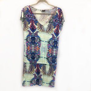 VENUS Paisley Swimsuit Coverup with Drop Waist